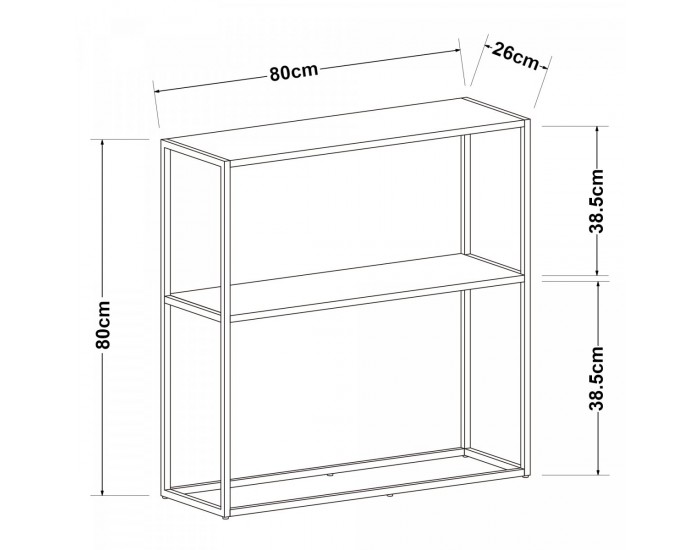 Конзолна маса Strömstad 80x80x26cm черна, мат []