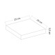 Стенен рафт Bredebro 3,6 x 23 x 23 см до прибл. 5 кг бял []