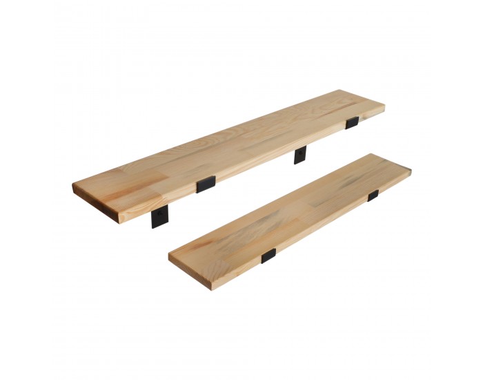 Стенен рафт Løgstør в комплект от 2 естествени []