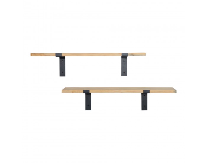 Стенен рафт Løgstør в комплект от 2 естествени []