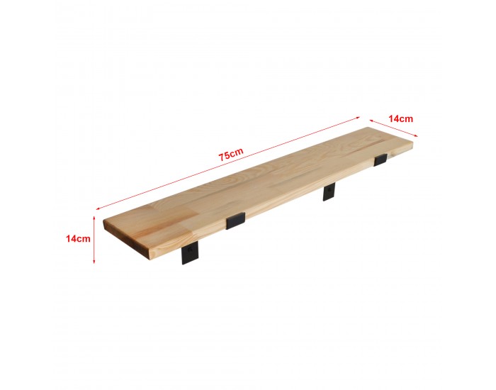 Стенен рафт Løgstør в комплект от 2 естествени []