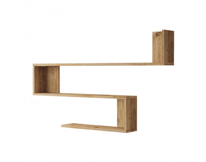 Стенен рафт Kitee 120 x 14,5 x 71,5 cm рустик дъб []