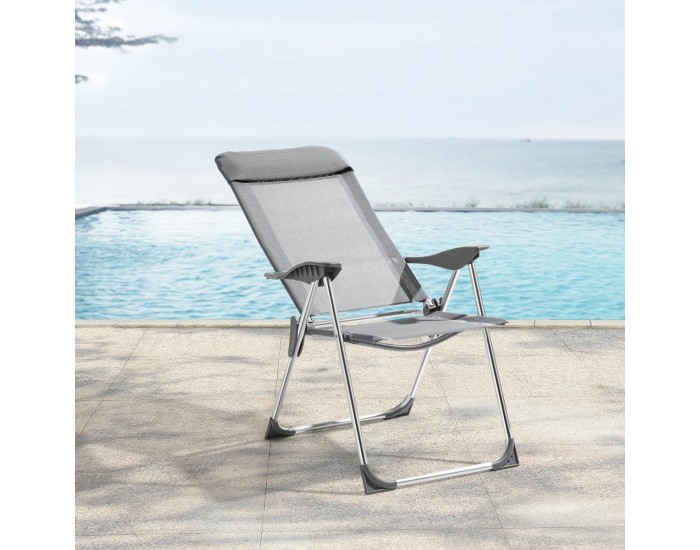 Сгъваем стол Errenteria комплект 2 светлосиви