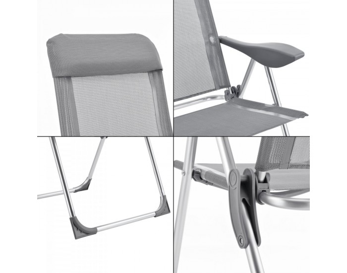 Сгъваем стол Errenteria комплект 2 светлосиви