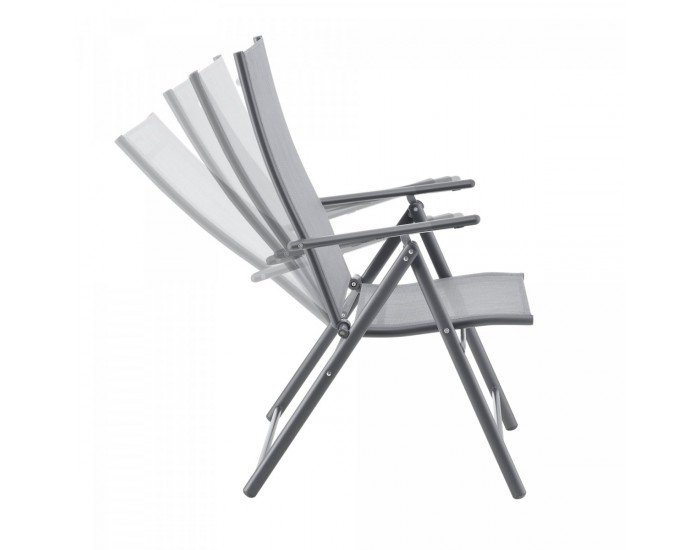 Комплект градински столове Kalamata от 2 светло сиви []