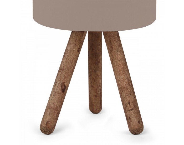 Настолна лампа Preston wood 1xE27 пясъчен цвят []