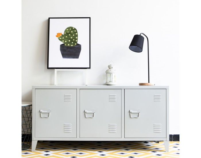 Стойка за телевизор Kotka с три врати за шкаф стомана 58 x 113 x 40 cm []
