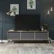 Стойка за телевизор Gørlev с 3 врати на шкафа 45 x 150 x 35 cm Artisan дъб / антрацит []