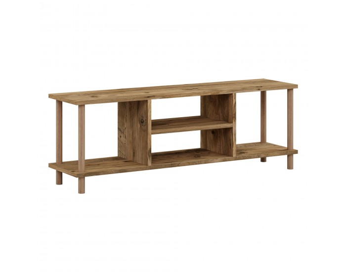 Стойка за телевизор Ærøskøbing с 2 отделения за съхранение 43 x 120 x 29 см вид на дърво []