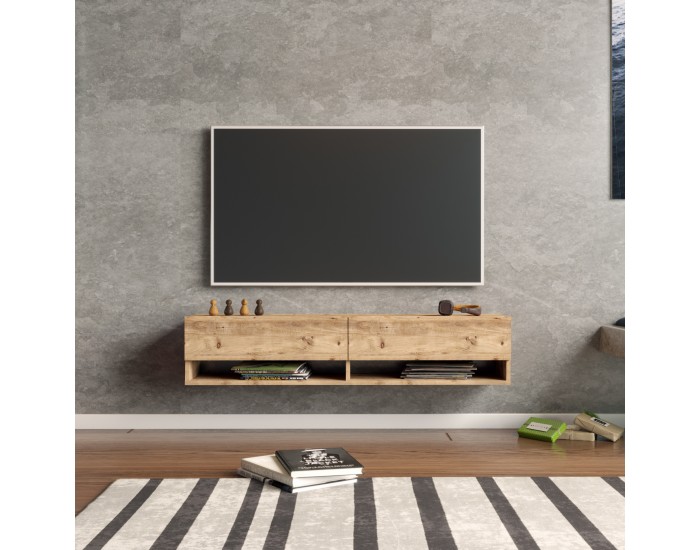 ТВ маса Laitila 140x31.5x29.5cm рустик дъб []