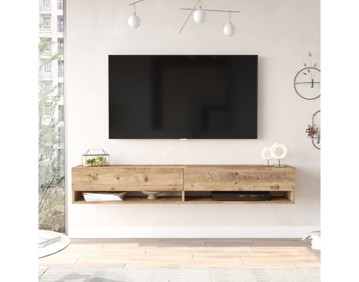 ТВ маса Laitila 180x31.5x29.5cm рустик дъб []