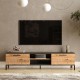 Стойка за телевизор Lempäälä с 2 отделения за съхранение 160 x 35 x 39 cm рустик дъб/антрацит []