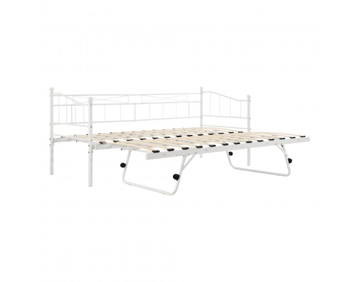 Метална кушетка Skutskär 90x200см бяла