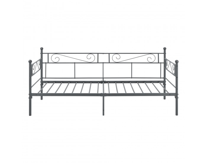 Метално легло Керава 90х200 см тъмно сиво