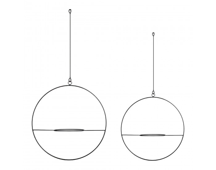 Закачалки за растения Opsterland в комплект от 2 черни []