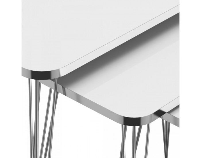 Комплект маса за гнездене Samsø от 3 бели []