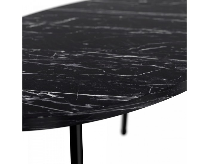 Маса за кафе Skærbæk 43 x 90 x 50 см мрамор, черен []