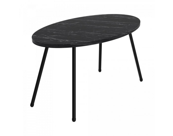 Маса за кафе Skærbæk 43 x 90 x 50 см мрамор, черен []