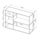 Стоящ рафт Isojoki 120x35x87,5 cm метален черен мат []