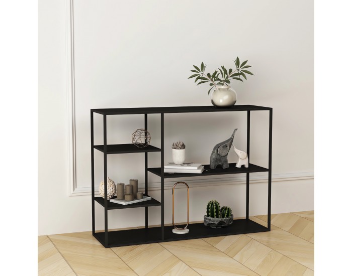 Стоящ рафт Isojoki 120x35x87,5 cm метален черен мат []