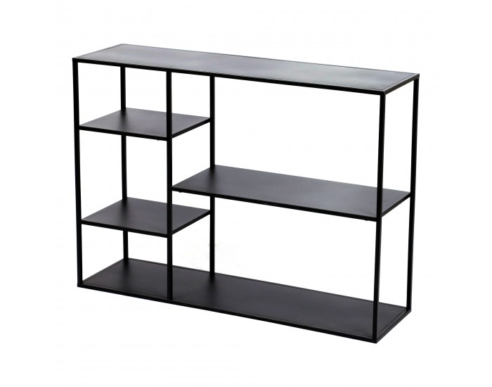Стоящ рафт Isojoki 120x35x87,5 cm метален черен мат []