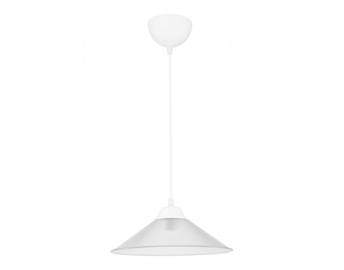 Висяща лампа Hereford E27 бяла / прозрачна []