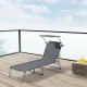 Шезлонг Getaria 189x57x28 см тъмносив []