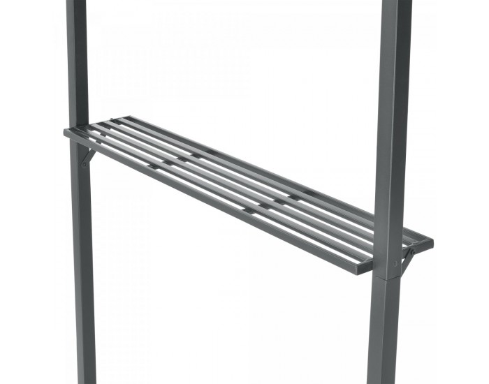 Беседка за барбекю Parga 250x241x151см тъмно сива