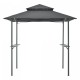 Беседка за барбекю Parga 250x241x151см тъмно сива