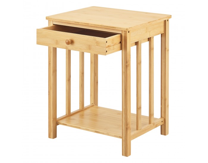 Помощна маса Ranua 51x40x35 см естествен бамбук []