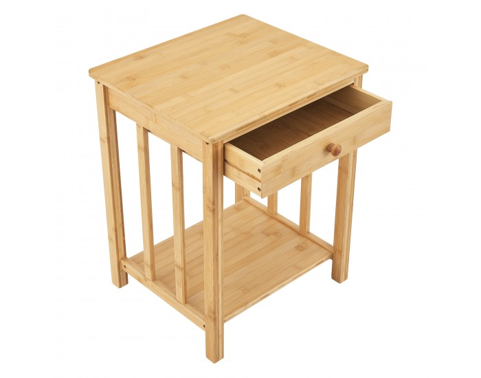 Помощна маса Ranua 51x40x35 см естествен бамбук []