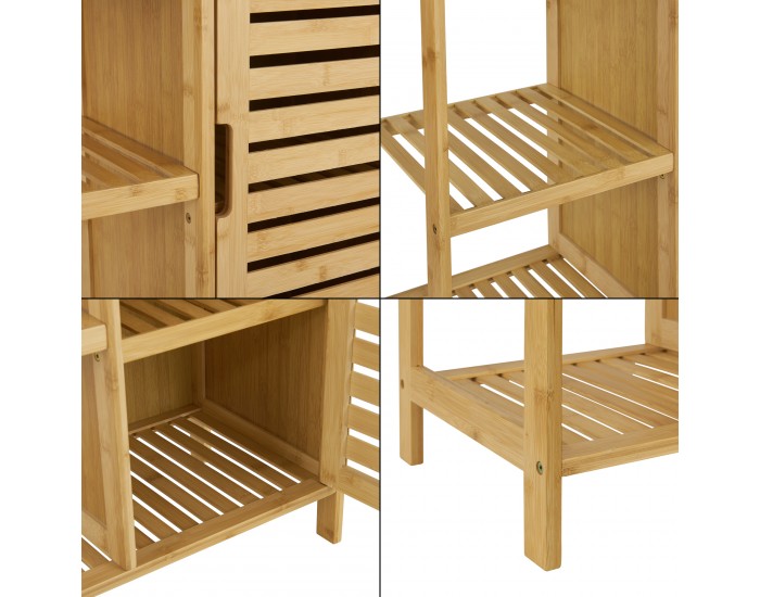 Шкаф за баня Vetlanda бамбук 87x66x33 см []