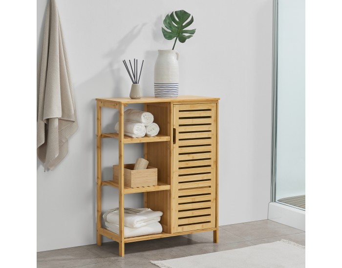 Шкаф за баня Vetlanda бамбук 87x66x33 см []
