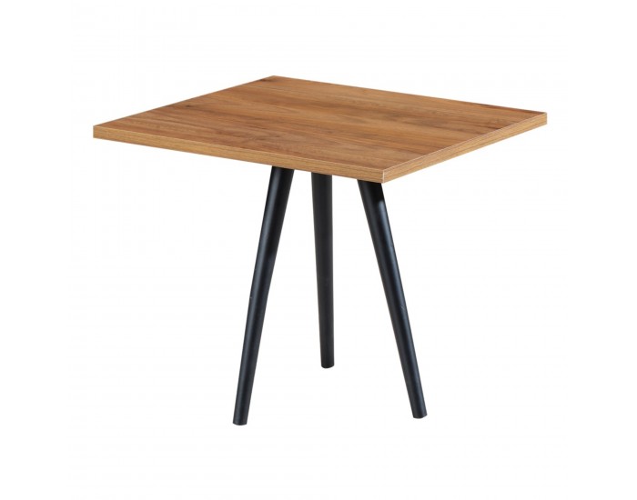 Маса за кафе Ballerup 50 x 45 x 45 см черно / визия на орех []