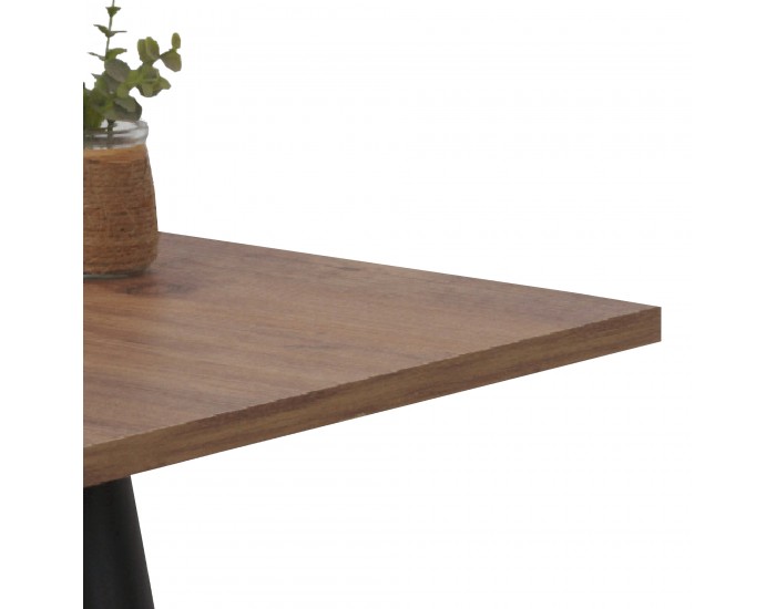 Маса за кафе Ballerup 50 x 45 x 45 см черно / визия на орех []