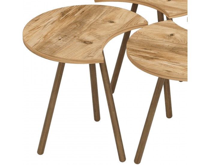 Маса за кафе Højer в комплект от 4 48 x 45 x 32 cm вид дърво []