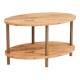 Маса за кафе Højreby с долен рафт 43 x 70 x 44 cm овална визия на дърво []