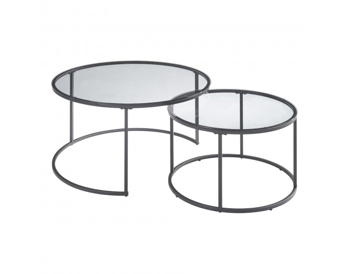 Комплект маса за гнездо Kokkola от 2 опушени стъкла []