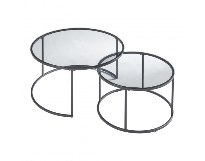 Комплект маса за гнездо Kokkola от 2 опушени стъкла []