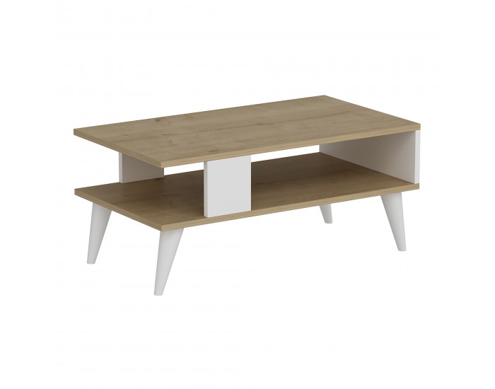 Холна маса Lycksele 40x90x45 см дъб вид / бяло []