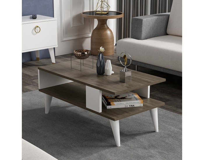 Холна маса Lycksele 40x90x45 cm вид орех / бяло []