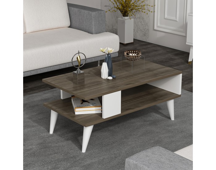 Холна маса Lycksele 40x90x45 cm вид орех / бяло []