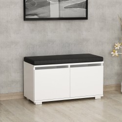 Пейка за обувки Brande с 4 отделения за съхранение 42x80x35см бяла [] - Антре