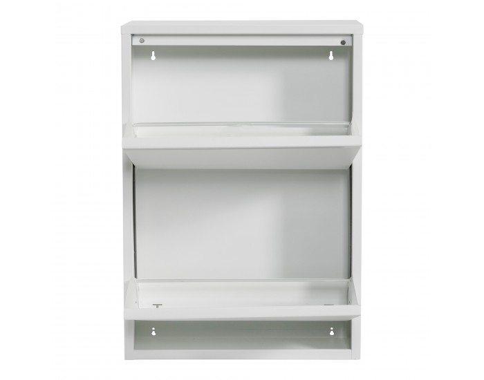 Самосвал за обувки Sokndal с 2 накланящи се отделения бял []