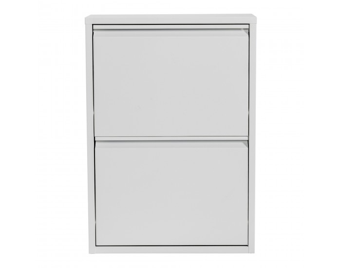 Самосвал за обувки Sokndal с 2 накланящи се отделения бял []