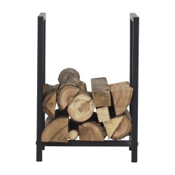 Стелаж за дърва за огрев Torsås 40x30x50cm от черна стомана [] - Градина