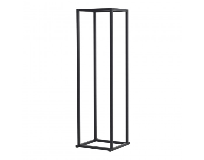 Стелаж за дърва Tibro стомана 35x35x120 см черен []