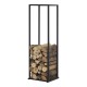 Стелаж за дърва Tibro стомана 35x35x120 см черен []