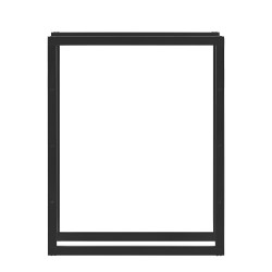 Стелаж за дърва Täby стомана 80x25x100cm черен [] - Градина