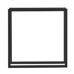 Стелаж за дърва Täby стомана 100x25x100cm черен [] - Градина